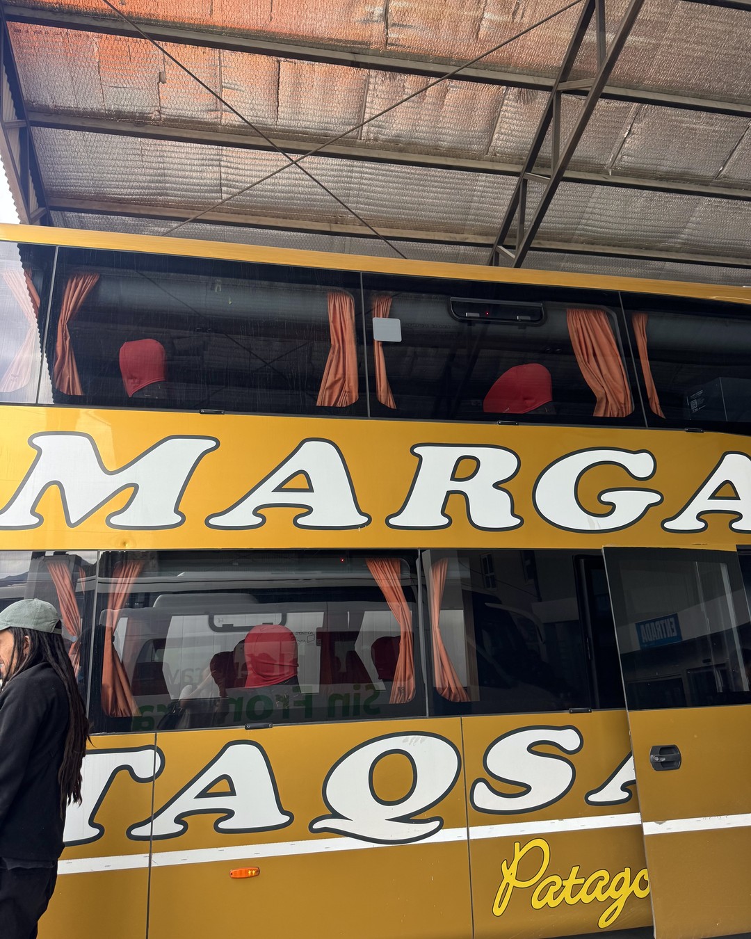 The coach to El Chaltén at the bus terminal