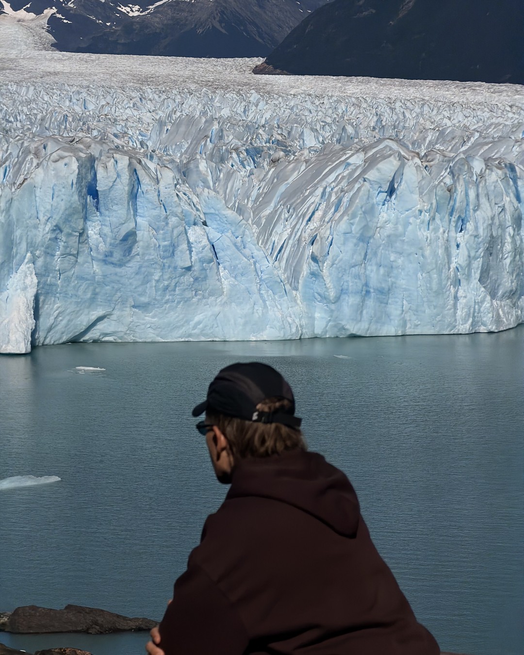 Daniel looking out at the face of Perito Moreno Glacier